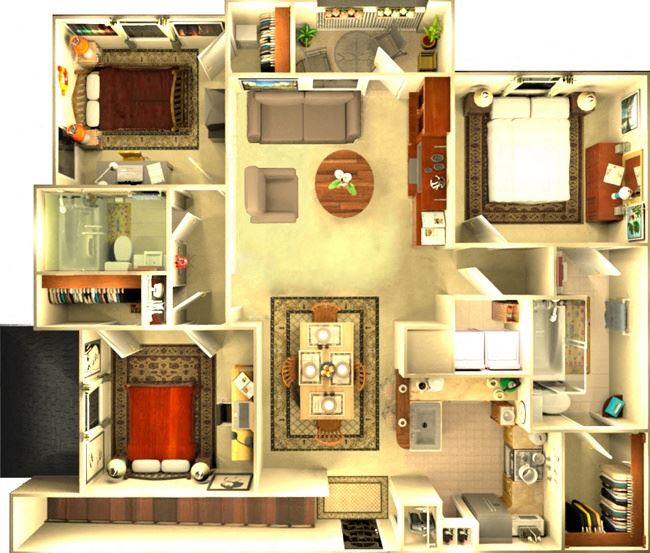 The Amsterdam 3 bedroom with Garage floorplan